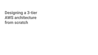 Designing a 3-tier
AWS architecture
from scratch