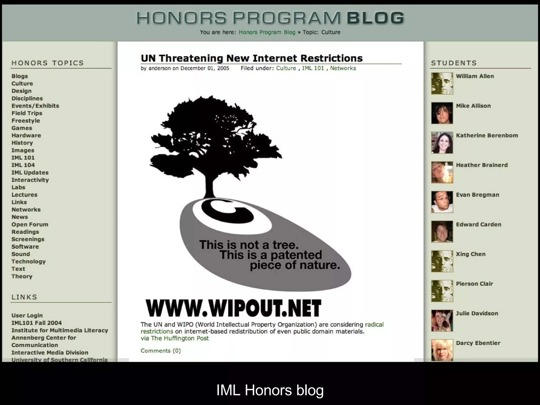 IML Honors blog 
