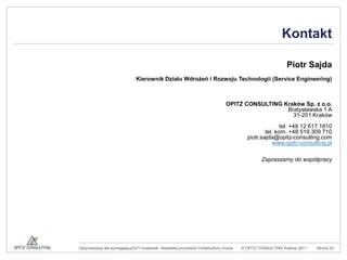 Intelligent Exadata Storage Server Software3Exadata – omówienie niektórych funkcjiDesign:Das Farbschema ist im Design als „OC 2009“ hinterlegt.