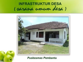 Puskesmas Pembantu
INFRASTRUKTUR DESA
( sarana umum desa )
 