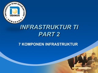 Company
LOGO
INFRASTRUKTUR TI
PART 2
7 KOMPONEN INFRASTRUKTUR
 