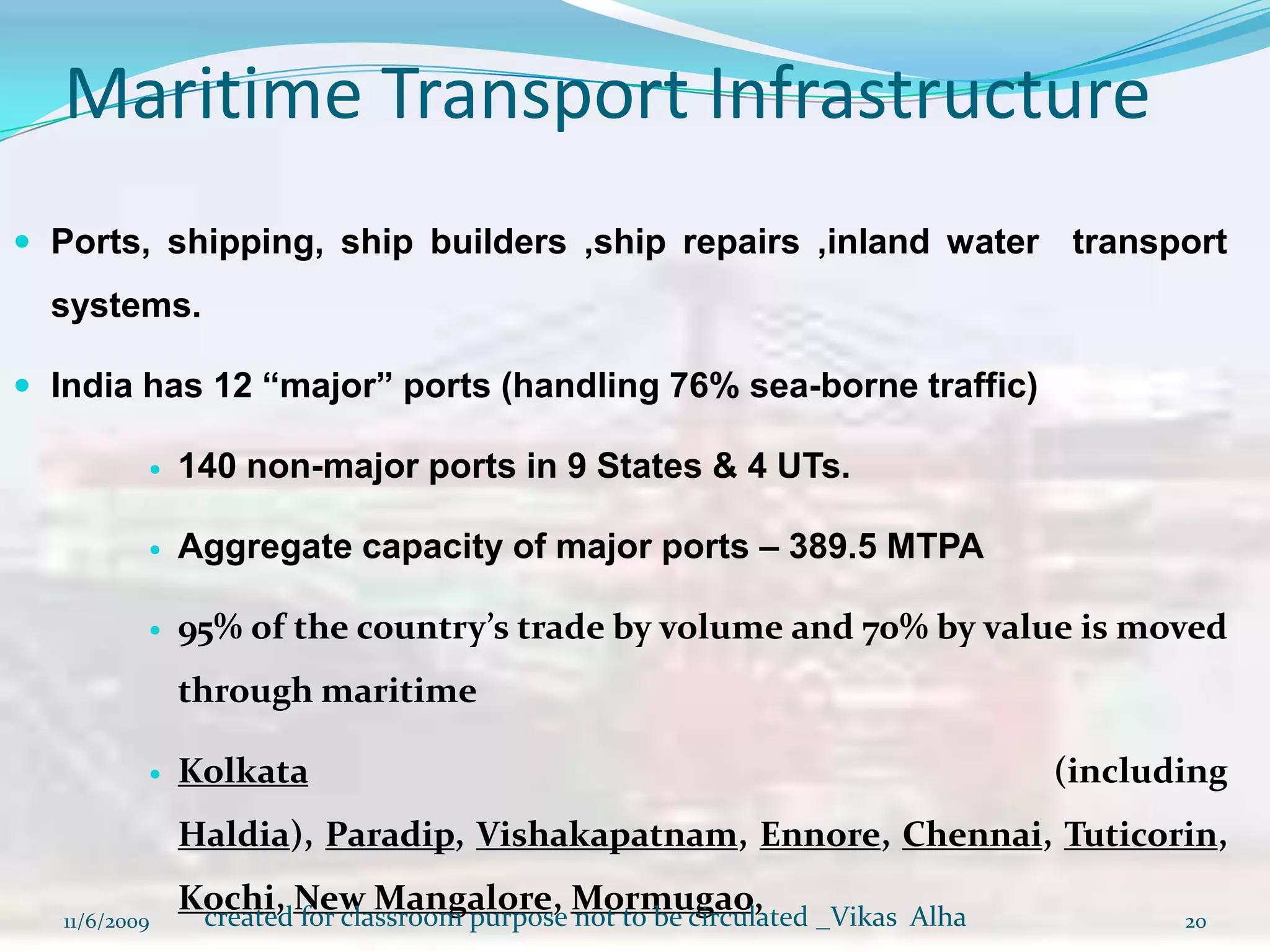Nuclear power plant capacity targets as envisaged by the Department of       Atomic Energy (DAE) are given below:10,280    MWe  by 11th Five year plan 20,000    MWe  by 202050,000    MWe  by 2030250,000  MWe  of nuclear power by 205011/6/20097created for classroom purpose not to be circulated _VikasAlha