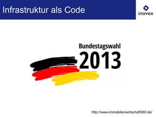 Infrastruktur als Code
http://www.immobilienwirtschaft360.de/
 