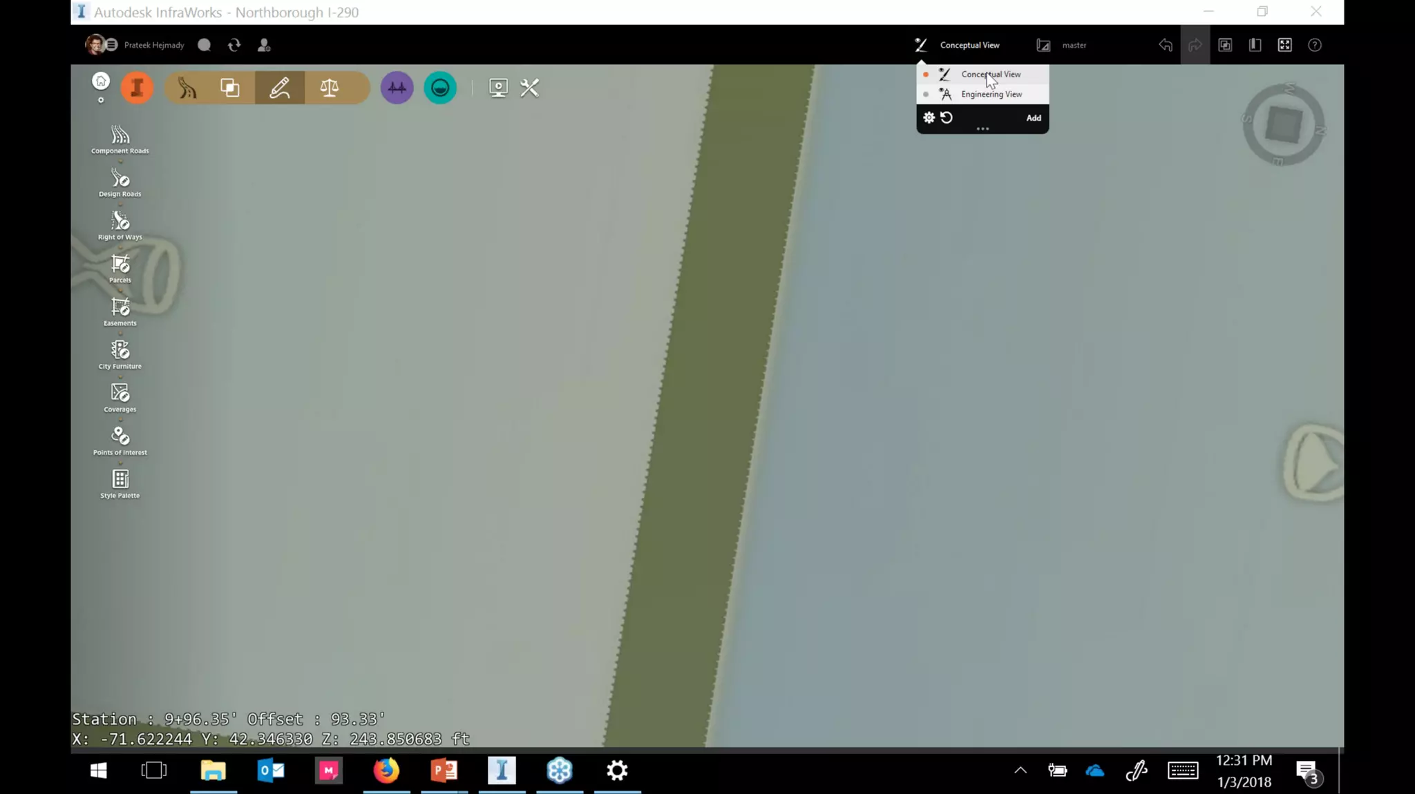 InfraWorks 2018.2 - Enhancements to road modeling and quantities