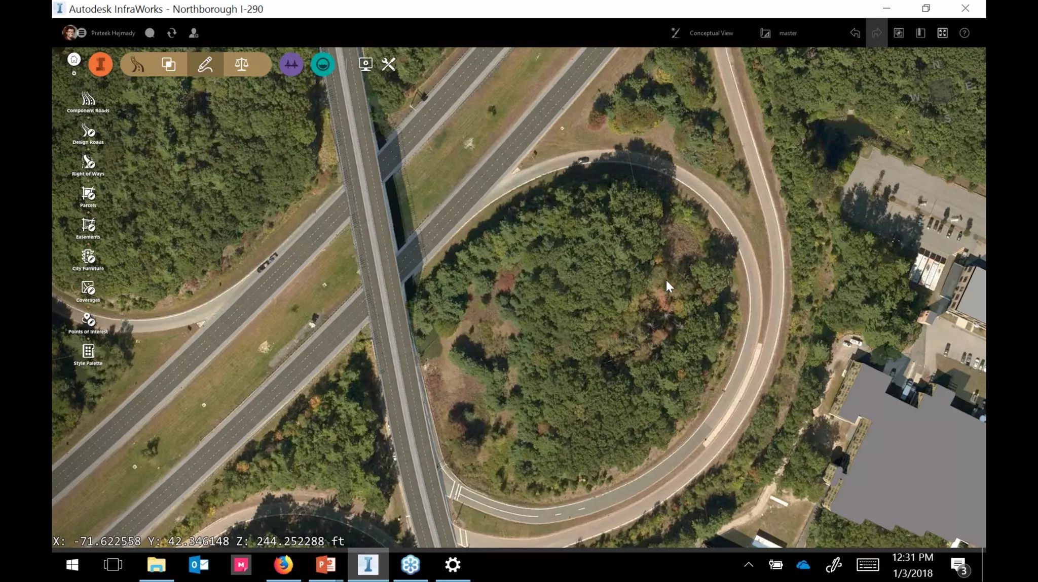 InfraWorks 2018.2 - Enhancements to road modeling and quantities