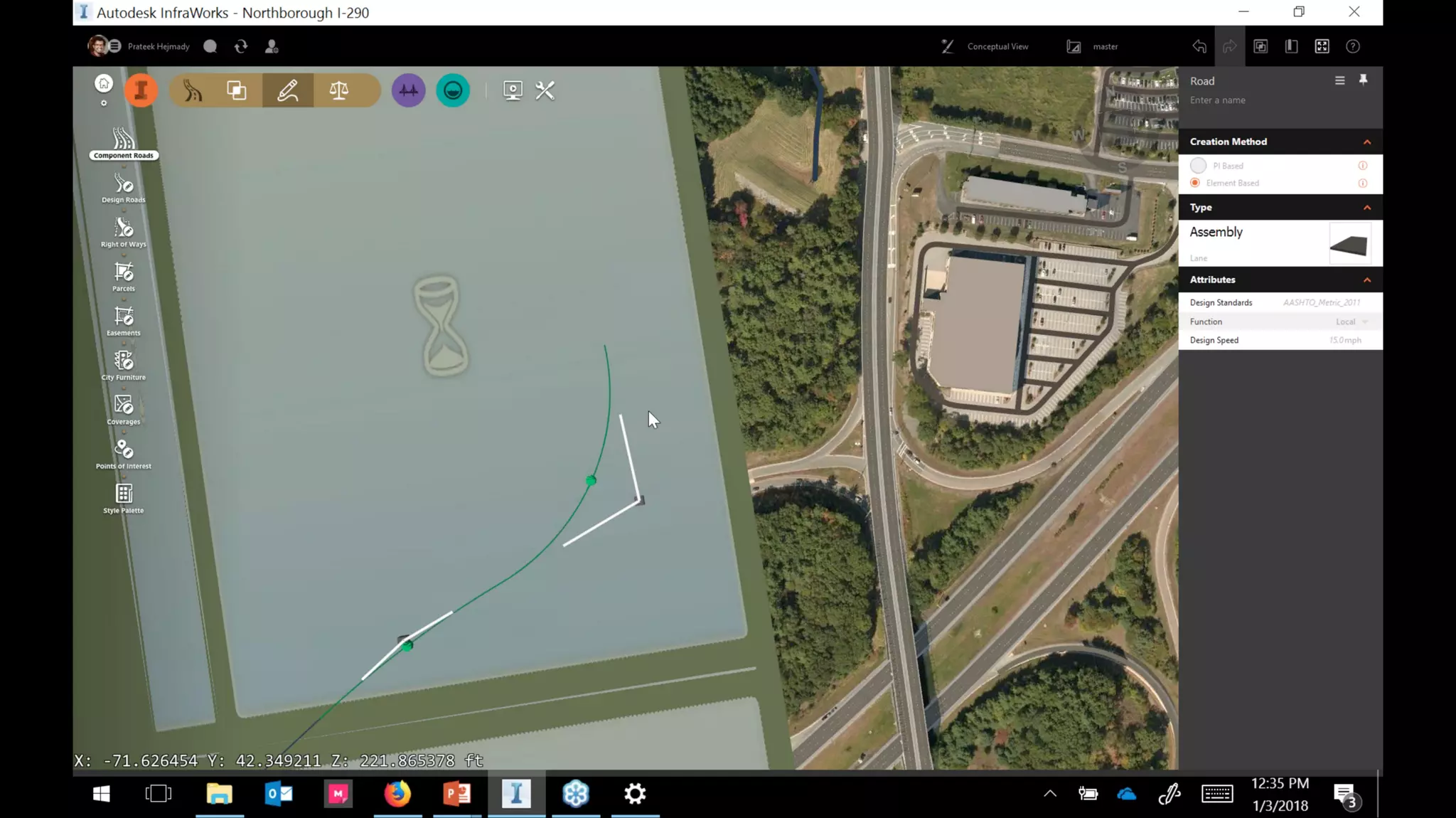 InfraWorks 2018.2 - Enhancements to road modeling and quantities