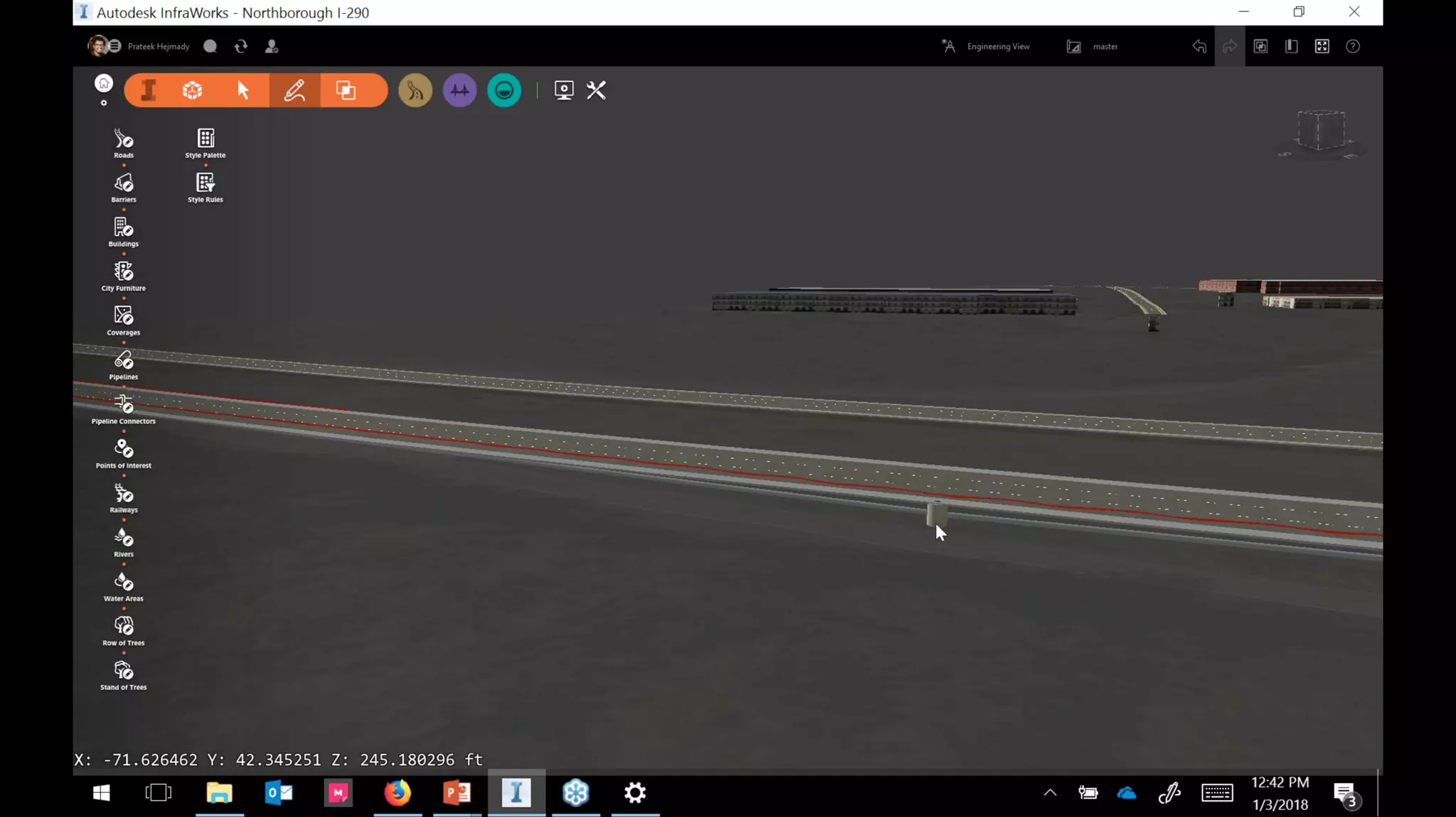 InfraWorks 2018.2 - Enhancements to road modeling and quantities
