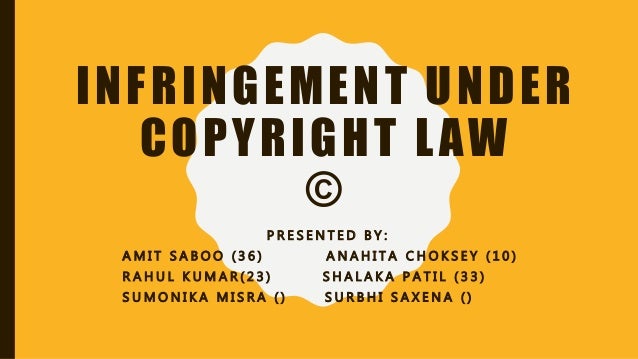 infringement under copyright law infringement of copyright