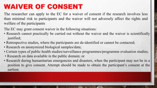 Complex Waiver Process Incon Infromed consent | PPTX