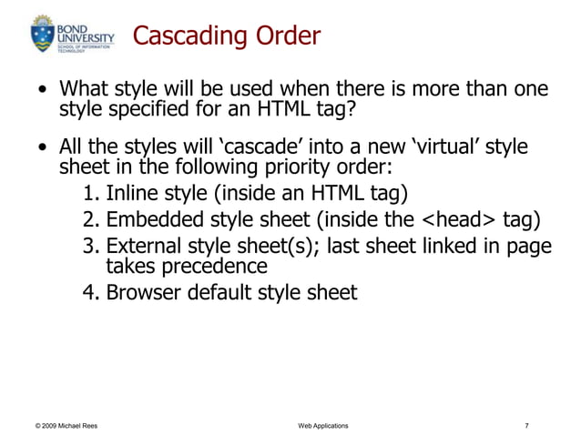INFT132 093 05 Cascading Style Sheets | PPT