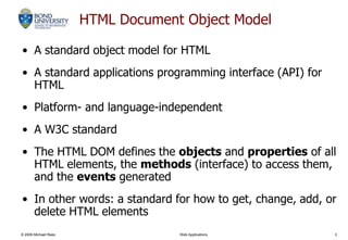 INFT132 093 07 Document Object Model | PPT