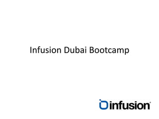 Infusion Dubai Bootcamp 