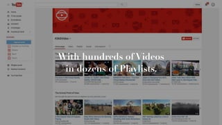 Q
With hundreds of Videos  
in dozens of Playlists.
 