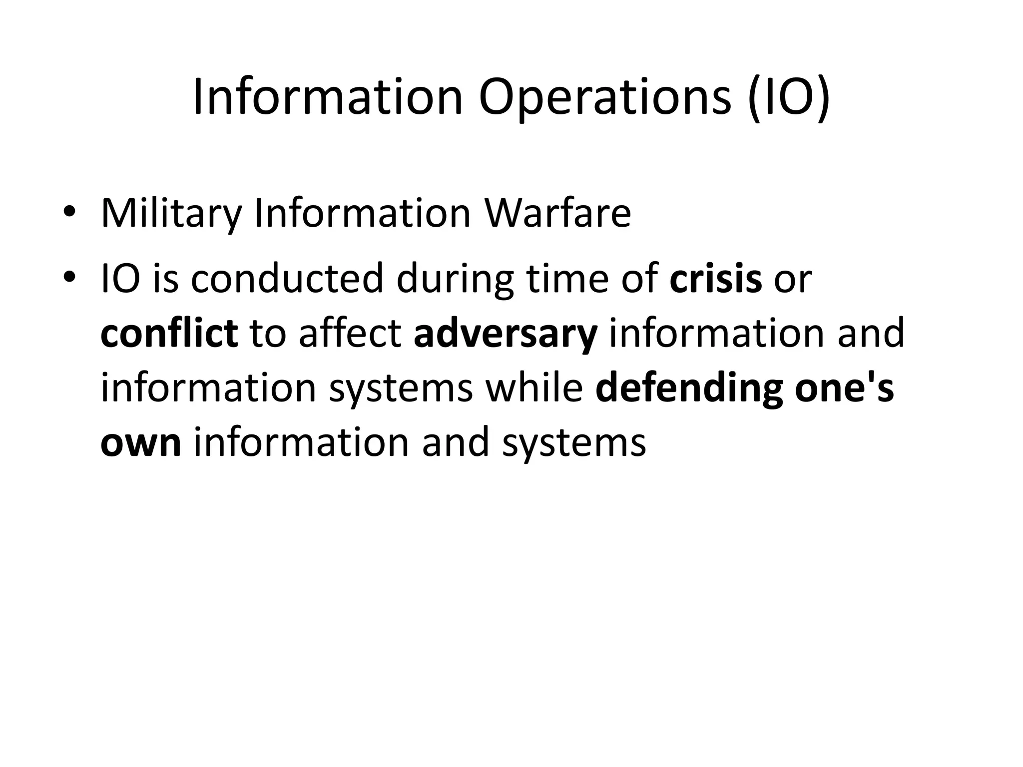 The Information Warfare: how it can affect us | PPTX