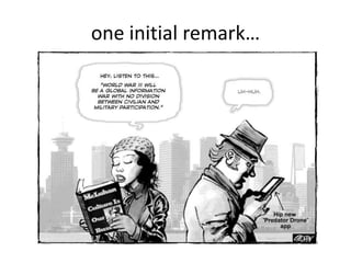 one initial remark…
 