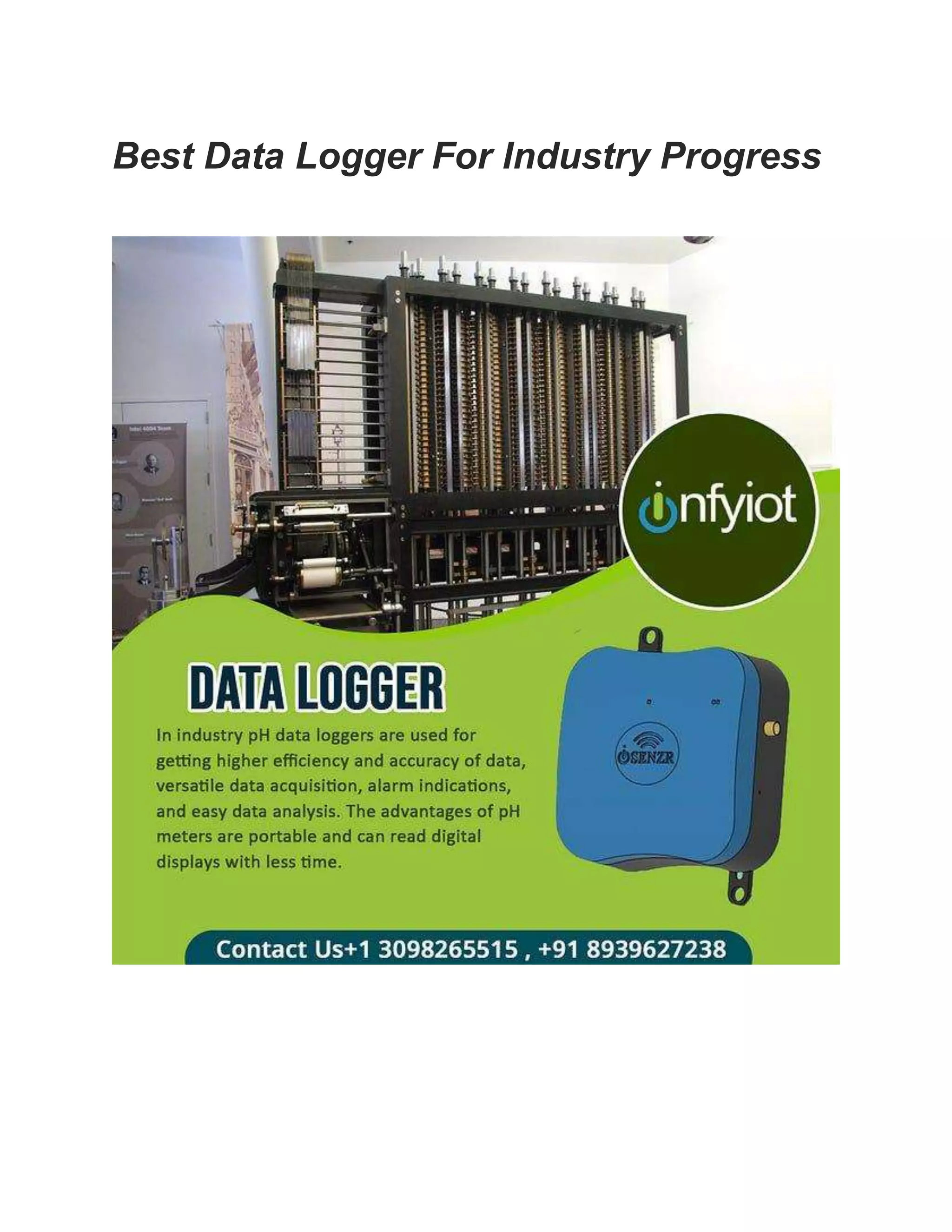 Best Data Logger For Industry Progress
 