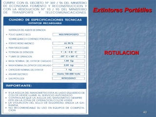 Extintores Portátiles 
40 
ROTULACION 
 