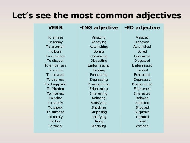 Ing-&--ed-adjectives