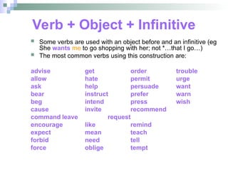 Go Infinitive The ing-form (gerund)-or-infinitive form.ppt