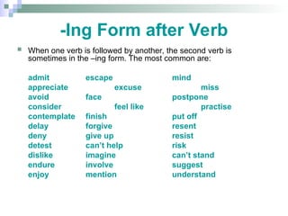 The ing-form (gerund)-or-infinitive form.ppt