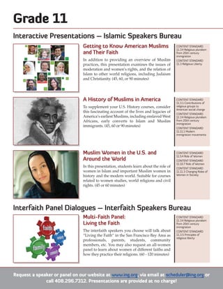 Grade 11
Interactive Presentations – Islamic Speakers Bureau
                                Getting to Know American Musl...