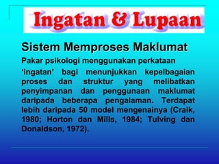 Ingatan & lupaan | PPTX