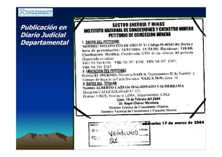 Publicación en
Diario Judicial
Departamental
 