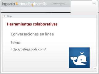 Blogs Herramientas colaborativas Conversaciones en línea Beluga http://belugapods.com/ 