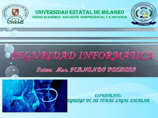 UNIVERSIDAD ESTATAL DE MILAGRO
UNIDAD ACADÉMICA educación SEMIPRESENCIAL Y A DISTANCIA
 
