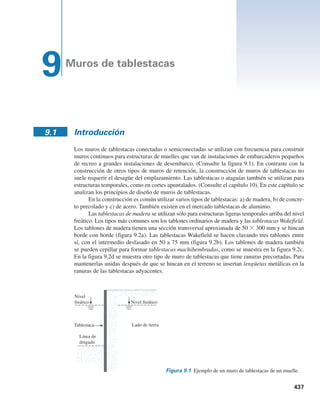 436 Capítulo 8: Muros de retención
Bentler, J.G. y Labuz, J.F. (2006). “Performance of a Cantilever Retaining Wall”, Journal of Geote-
chnical and Geoenvironmental Engineering, American Society of Civil Engineers, vol. 132, núm. 8,
pp. 1062-1070.
Berg, R.R., Bonaparte, R., Anderson, R.P. y Chouery, V.E. (1986). “Design Construction and Perfor-
mance of Two Tensar Geogrid Reinforced Walls”, Proceedings, Third International Conference on
Geotextiles, Viena, pp. 401-406.
Binquet, J. y Lee, K.L. (1975). “Bearing Capacity Analysis of Reinforced Earth Slabs”, Journal of the
Geotechnical Engineering Division, American Society of Civil Engineers, vol. 101, núm. GT12, pp.
1257-1276.
Carroll, R. Jr. (1988). “Specifying Geogrids”, Geotechnical Fabric Report, Industrial Fabric Association
International, St. Paul, marzoyabril.
Casagrande, L. (1973). “Comments on Conventional Design of Retaining Structure”, Journal of the Soil
Mechanics and Foundations Division, ASCE, vol. 99, núm. SM2, pp. 181-198.
Darbin, M. (1970). “Reinforced Earth for Construction of Freeways”, (en francés), Revue Générale des
Routes et Aerodromes, núm. 457, septiembre.
Das, B. M. (1983), Fundamentals of Soil Dynamics, Elsevier, Nueva York.
Elman, M.T. y Terry, C.F. (1988). “Retaining Walls with Sloped Heel”, Journal of Geotechnical Enginee-
ring, American Society of Civil Engineers, vol. 114, núm. GT10, pp. 1194-1199.
Koerner, R.B. (2005), Design with Geosynthetics, 5a
ed., Prentice Hall, Englewood Cliffs, NJ.
Laba, J.T. y Kennedy, J.G. (1986). “Reinforced Earth Retaining Wall Analysis and Design”, Canadian
Geotechnical Journal, vol. 23, núm. 3, pp. 317-326.
Lee, K. L., Adams, B.D. y Vagneron, J.J. (1973). “Reinforced Earth Retaining Walls”, Journal of the Soil
Mechanics and Foundations Division, American Society of Civil Engineers, vol. 99, núm. SM10, pp.
745-763.
Martin, J.P., Koerner, R.M. y Whitty, J.E. (1984). “Experimental Friction Evaluation of Slippage Between
Geomembranes, Geotextiles, and Soils”, Proceedings, International Conference on Geomembranes,
Denver, pp. 191-196.
Richards, R. y Elms, D.G. (1979). “Seismic Behavior of Gravity Retaining Walls”, Journal of the Geotech-
nical Engineering Division, American Society of Civil Engineers, vol. 105, núm. GT4, pp. 449-464.
Sarsby, R.W. (1985). “The Influence ofAperture SizeyParticle Size on the Efficiency of Grid Reinforcement”,
Proceeding, 2nd Canadian Symposium on Geotextiles and Geomembranes, Edmonton, pp. 7-12.
Schlosser, F. y Long, N. (1974). “Recent Results in French Research on Reinforced Earth”, Journal of
the Construction Division, American Society of Civil Engineers, vol. 100, núm. CO3, pp. 113-237.
Schlosser, F. y Vidal, H. (1969). “Reinforced Earth” (en francés), Bulletin de Liaison des Laboratoires
Routier, Ponts et Chassées, París, Francia, noviembre, pp. 101-144.
Tensar Corporation (1986). Tensar Technical Note, núm. TTN:RW1, agosto.
Terzaghi, K. y Peck, R.B. (1967). Soil Mechanics in Engineering Practice, Wiley, Nueva York.
Transportation Research Board (1995), Transportation Research Circular, núm. 444, National Research
Council, Washington, DC.
Vidal, H. (1966). “La terre Armée”, Annales de L´Institut Technique du Bâtiment et des Travaux Publiques,
Francia, julio-agosto, pp. 888-938.
 
