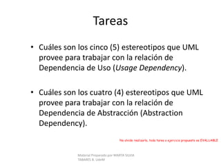 Diagrama de Clases (5): Relaciones entre clasesFiguras tomadas  del Unified Modeling Language: SuperstructureMaterial Preparado por MARTA SILVIA TABARES B. UdeM