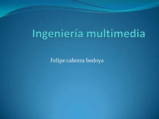Ingeniería multimedia Felipe cabrera bedoya 
