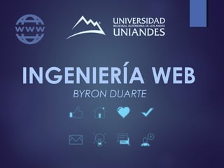 INGENIERÍA WEB
BYRON DUARTE
 