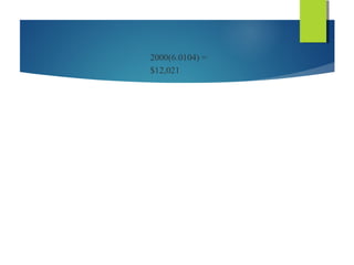 2000(6.0104) =
$12,021
 