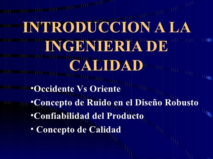 Ingenieria De Calidad