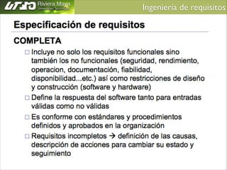 Ingeniería de requisitos	


 