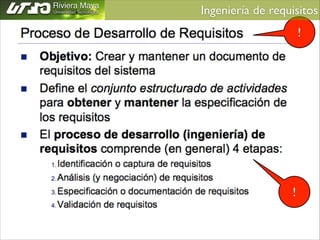 Ingeniería de requisitos	

!

!

 