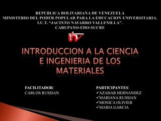 FACILITADOR:     PARTICIPANTES:
CARLOS RUSSIAN   AZAHAR HERNANDEZ
                 MARIANA RUSSIAN
                 MONICA OLIVIER
                 MARIA GARCIA
 