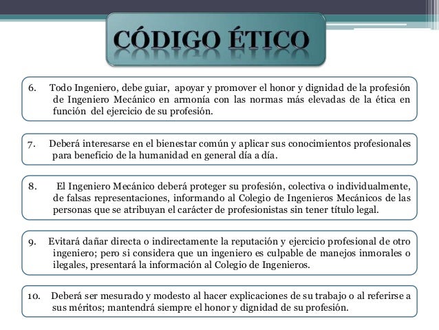 Código de ética del Ingeniero