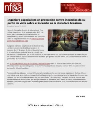 view source




NFPA Journal Latinoamericano | NFPA JLA
 