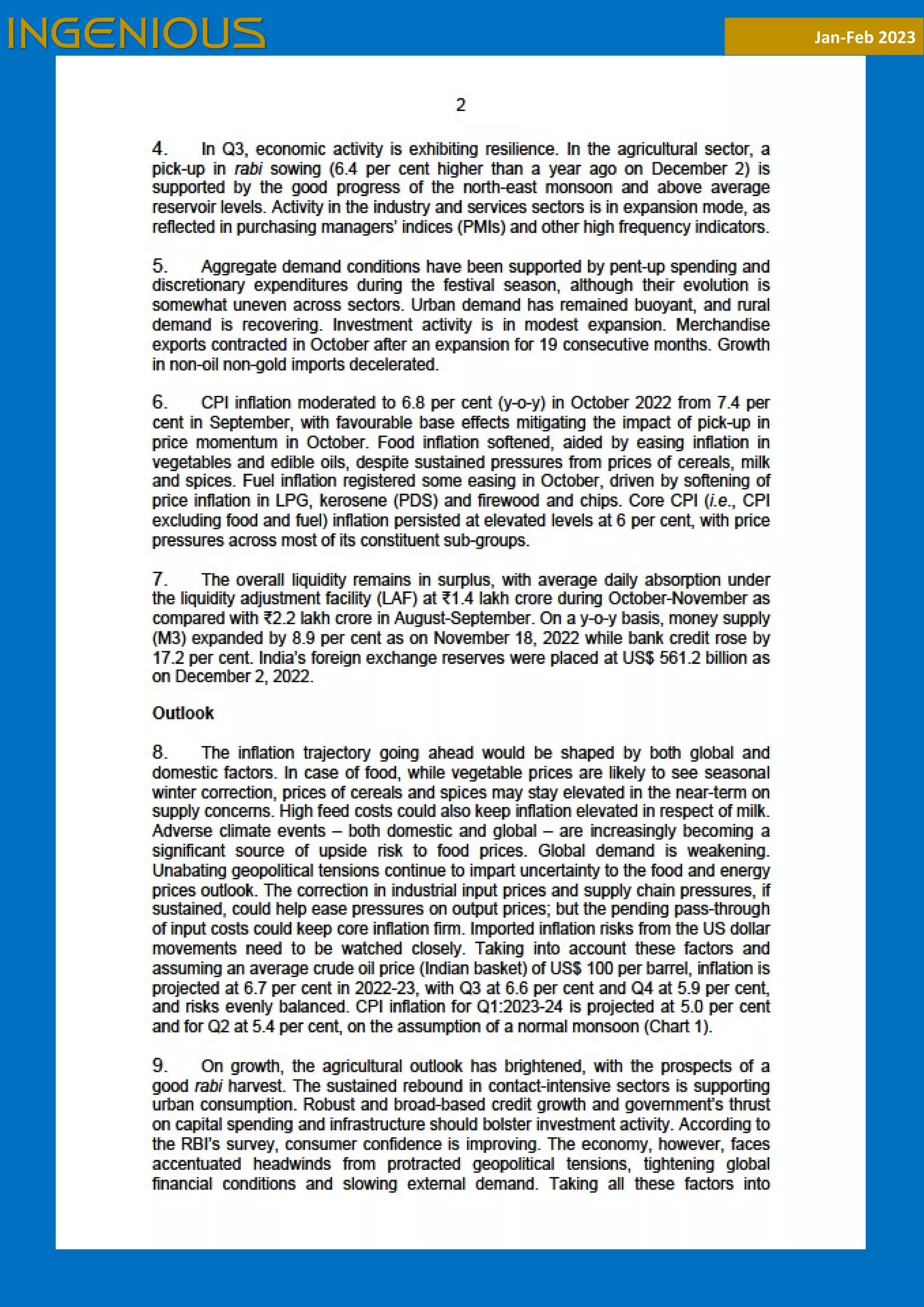 18
Jan-Feb 2023
INGENIOUS
 