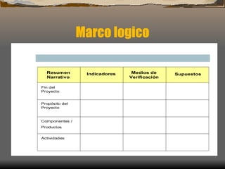 Marco logico 