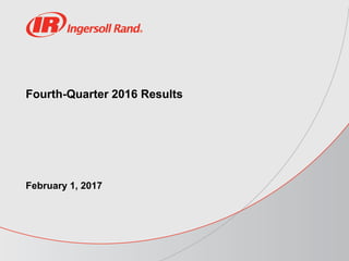 Fourth-Quarter 2016 Results
February 1, 2017
 
