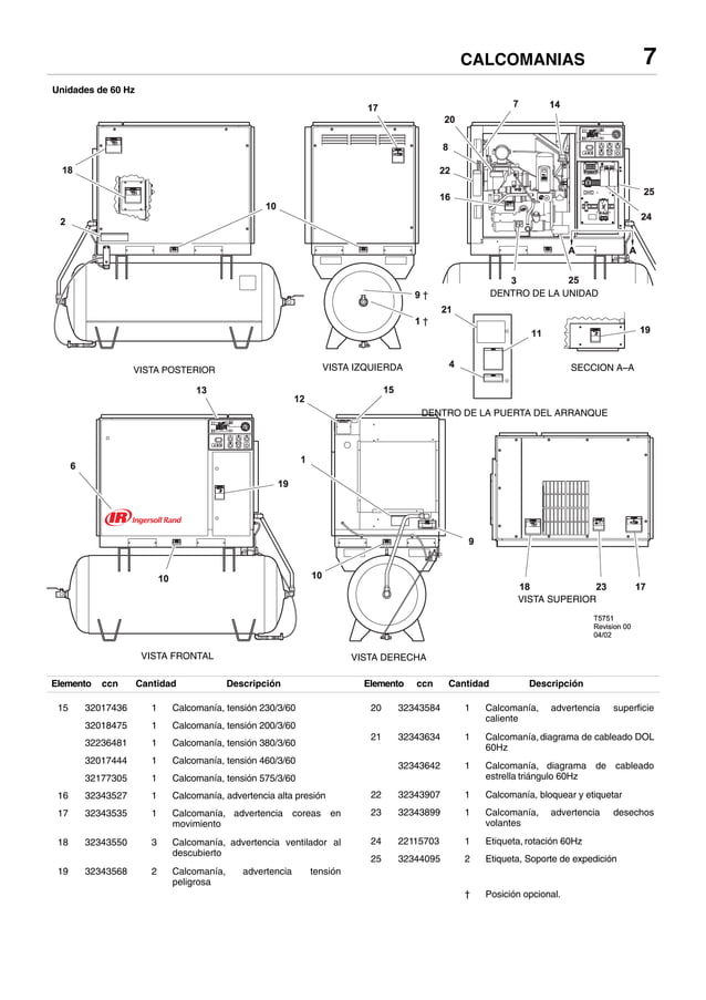 Ingersoll rand 15 to 30 hp rotary screw air compressor manual jec