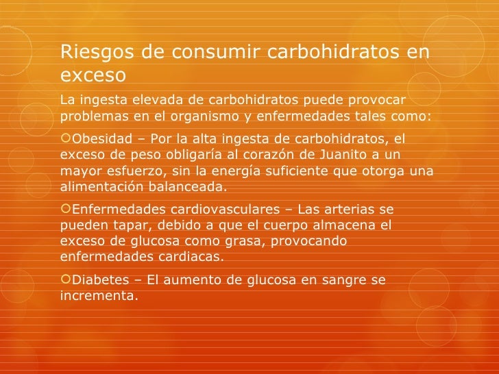 Ingesta de carbohidratos Ingesta de carbohidratos
