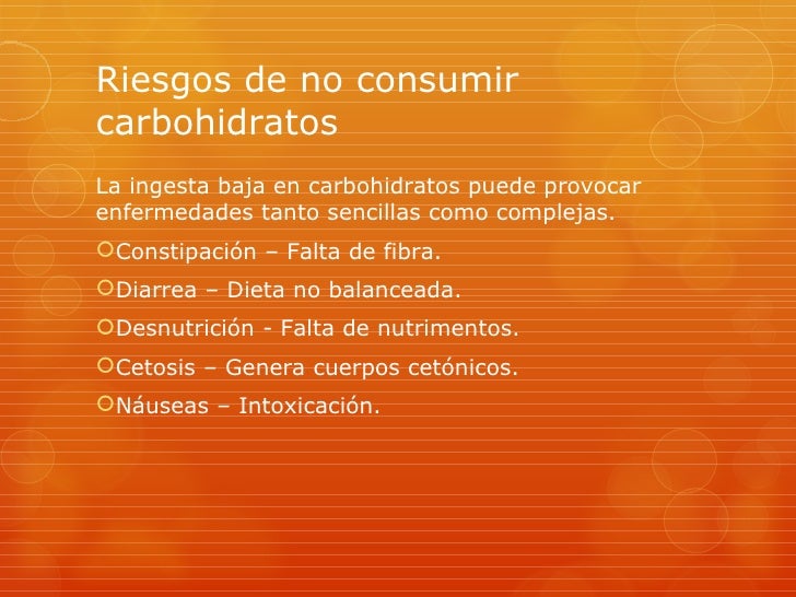 Ingesta de carbohidratos Ingesta de carbohidratos