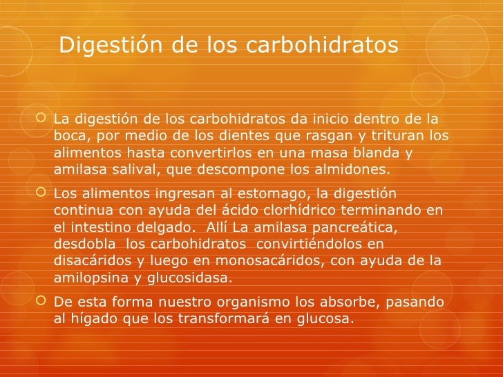 Ingesta de carbohidratos Ingesta de carbohidratos