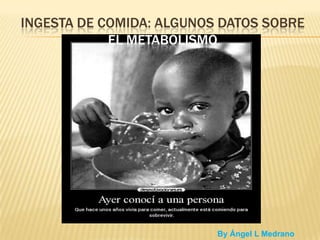 INGESTA DE COMIDA: ALGUNOS DATOS SOBRE
EL METABOLISMO

By Ángel L Medrano

 