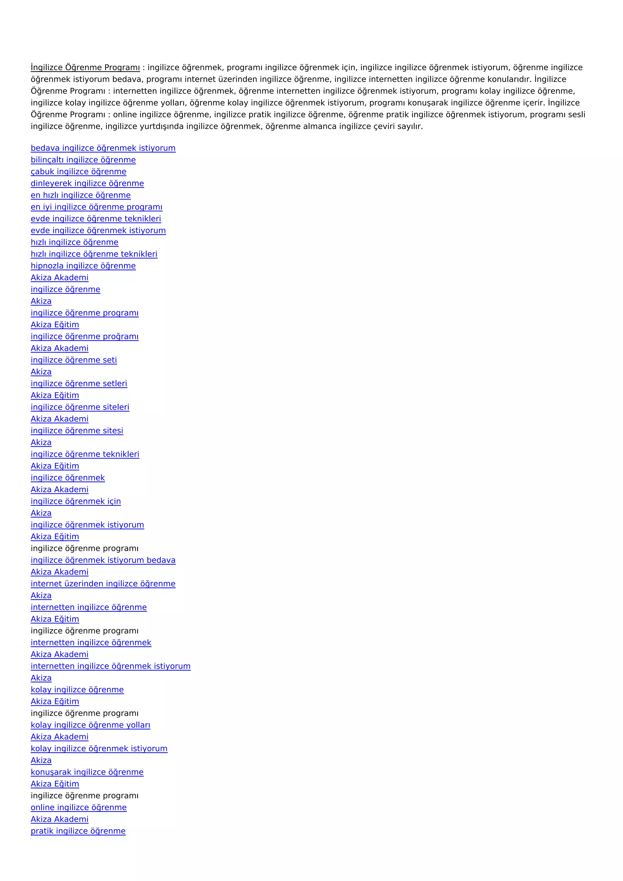 Ingilizce ogrenme-programi | PDF