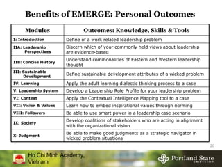 EMERGE Public Leadership Framework for Sustainable Development | PPT